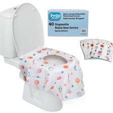 Disposable Toilet Seat Covers for Kids  Adults, 40 Pack - Protect from Public T