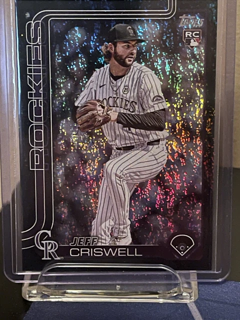 2025 Topps Update Jeff Criswell Black Speckle Foil Parallel/10 RC SSP.