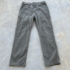 Vtg CARHARTT Carpenter Men's 36 x 32 Relaxed Fit Cotton Duck Pants Moss Green