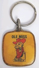 Vintage OLE MISS Rebels Keychain with COLONEL REB - Rare
