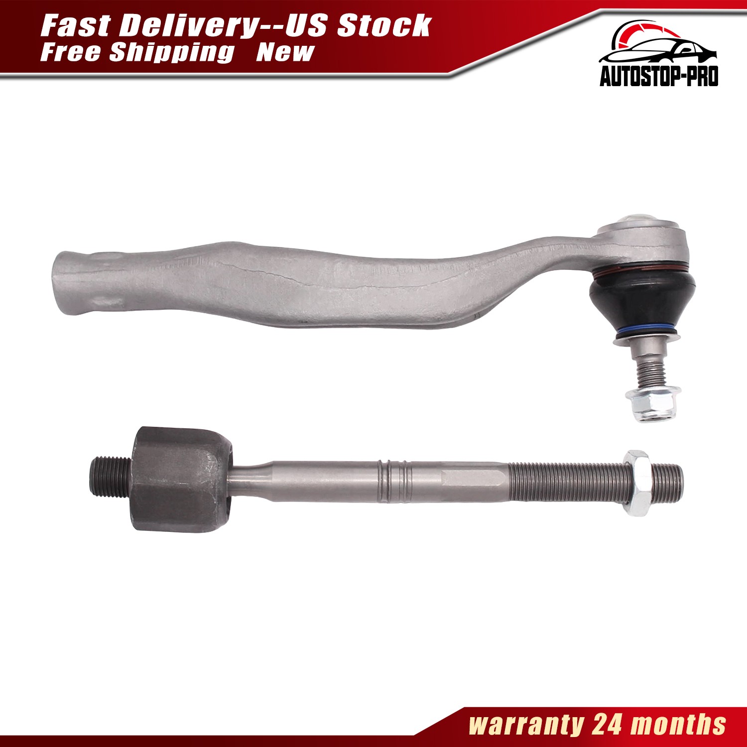 Right Outer & Inner Tie Rod End for Maserati Quattroporte Electronic Steering
