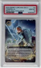 PSA 10 Cinderella Stouthearted Prize Wall Exclusive Promo 3/C1 Disney Lorcana