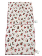 Taies d'oreiller CATH KIDSTON matelassées EURO, lot de 2, rouge rose rose, fermeture éclair