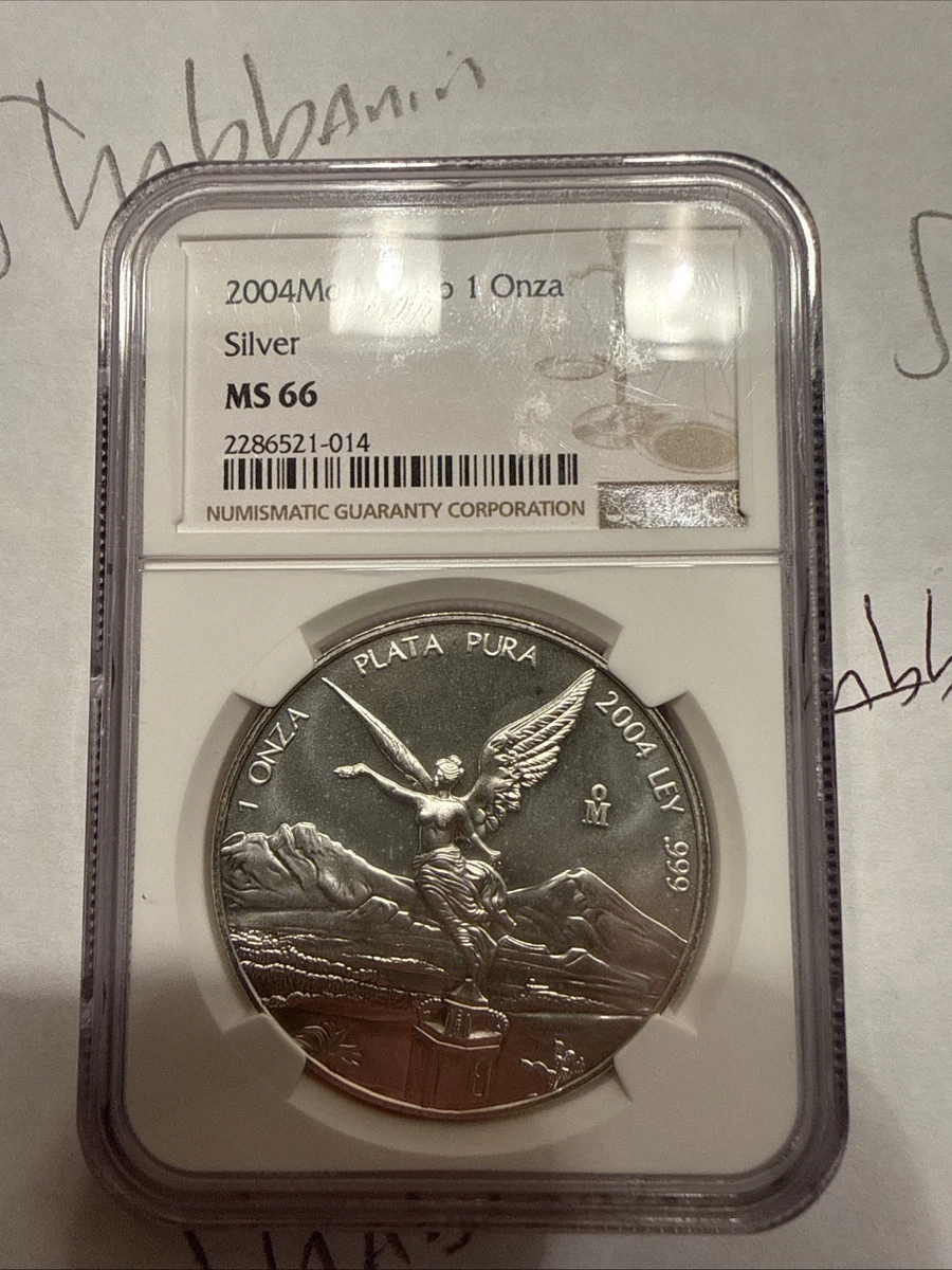 最終価格 純銀 Mexico coin 2004 100 Peso 銀貨新品 最終価格 純銀
