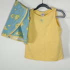 Vintage Hartstrings Girls 2 Pc Skort & Tank Set Size 8/10 USA Blue Floral Yellow — photo 1