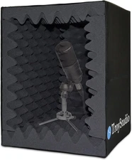 Portable Vocal Booth, Large Foldable Microphone Isolation Shield, Music Recordin