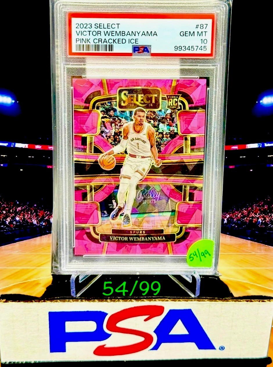 🤯2023 Panini Select Victor Wembanyama #87 LEGIT PINK CRACKED ICE 🧊 54/99 (RC)