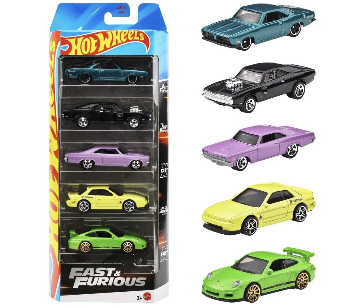 2025 Hot Wheels Fast & Furious — 5 Car Pack (JBJ80) BRAND NEW