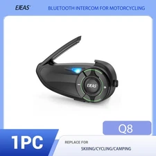 EJEAS Q8 Motorcycle Bluetooth Intercom Upgraded Mesh 6Rider Headset Interphone
