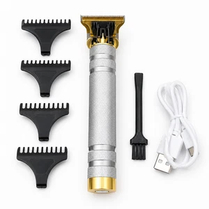 VINTAGE T9 Clipper sans fil sans fil en argent doré USB Hommes Pro