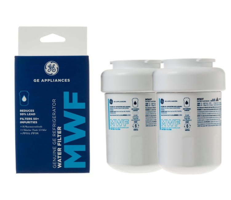  GE MWF Genuine GWF 46-9991 for MWFP Smartwater Fridge Water Filter - 2 Pack