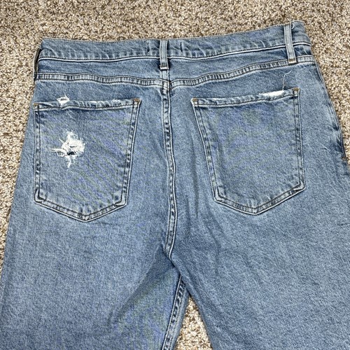 Agolde Jeans Womens 28 (28x26.5) Blue Medium Wash Button Fly Nico Ankle Raw Hem - Picture 15 of 17