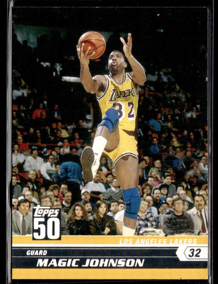 2007-08 Topps #19 Magic Johnson 50th Anniversary Lakers Basketball Card 3102N