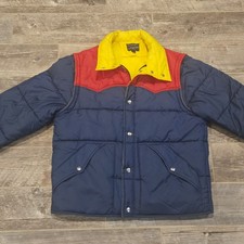 Vintage 70s JC Penny Convertible Puffer Jacket Vest Dettachable Sleeves Large