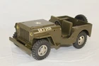 Vintage TONKA Army Military Jeep ,Pressed Steel 10", Green