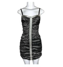 BCBG Max Azria Dress Sz S Taffeta Sleeveless Cocktail Dance Party NEW Clubwear