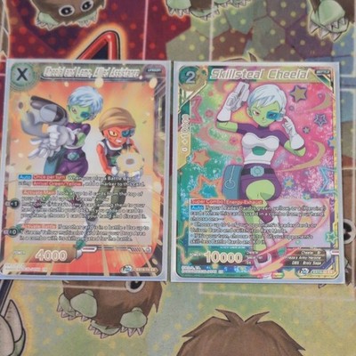 Cheelai and Lemo, Allied Assitance EX19-14 & 32 Skillsteal DBS Gold Mint Foil 