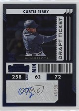 2022 Chronicles Contenders Rookie Ticket Draft Blue 45/99 Curtis Terry Auto i6j