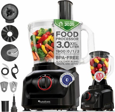 TurboTronic Küchenmaschine Food Processor Mixer 1900W TT-FP900 3L Zerkleinerer