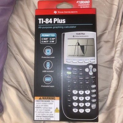  Texas Instruments TI-84 Plus AllGraphing Calculator Black     NEVER OPENED!