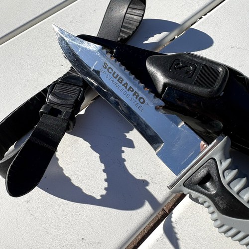 Scubapro K6 HP Stainless Steel Dive Knife & Sheath Made in Italy - Picture 2 of 5