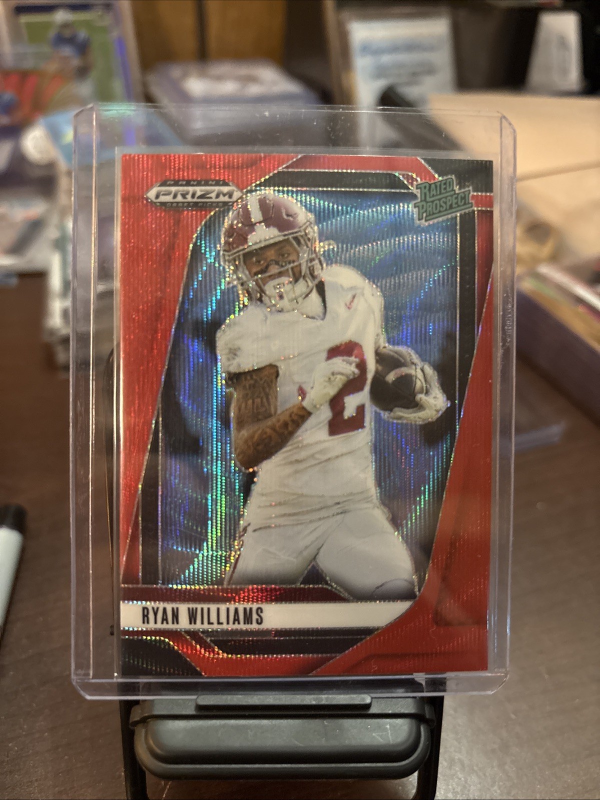 2025 Panini Prizm Draft Picks - Ryan Williams #151 Ruby Wave Prizm (RC)