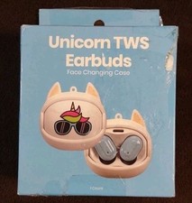 Unicorn TWS Earbuds Face Changing Charging Case USB Charging NEW So Cute 