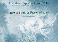Aus einem Spielbuch von 1740 | Partitur + Stimmen | Bärenreiter Verlag