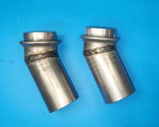 Chevrolet V8 2"OD Outlet Aluminized Angle Cut Exhaust Manifold Down Pipe Stubs