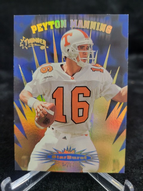 1998 Skybox thunder StarBurst #6 Peyton Manning RC ROOKIE Very Sharp Card EX+