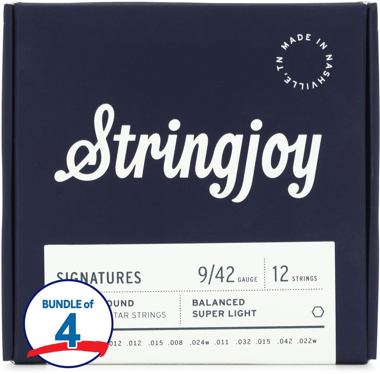 Stringjoy Signatures - 12-струнные сбалансированные электрогитарные струны с никелевой обмоткой 4 12490₽