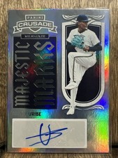 2025 Panini Crusade Abner Uribe #30 Majestic Marks Autograph Milwaukee Brewers