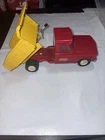 Vintage 1960s Made In USA Tonka Jeep Red Yellow Dump Truck Pressed Steel FS!