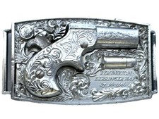 MATTEL TOY REMINGTON DERRINGER BELT BUCKLE EXCELLENT SHAPE