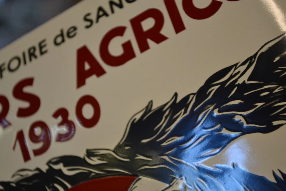 Plaque émaillée CONCOURS agricole 1930 SANCOINS - Photo 2/3