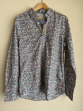 Scotch & Soda Men's Long Sleeve Floral Print Button Up Shirt Size L Slim NWT