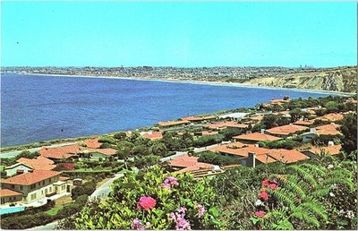 Palos Verdes Estates California Coastal View Chrome Postcard