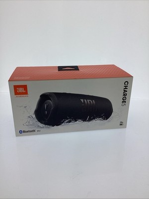 JBL Charge 5 Portable Waterproof Bluetooth Speaker Black NEW SEALED