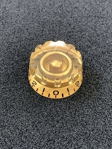 Vintage Guitar or Bass Volume Tone Speed Knob GOLD / Clear 0-5/5-0 RARE