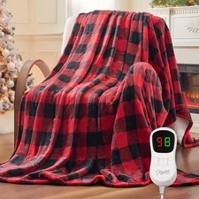 Christmas Winter Electric Blanket Heated Throw - 50“x60“ Ultra Soft Cozy