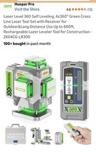 Huepar Pro Laser Level 360 Self Leveling, 4X3...