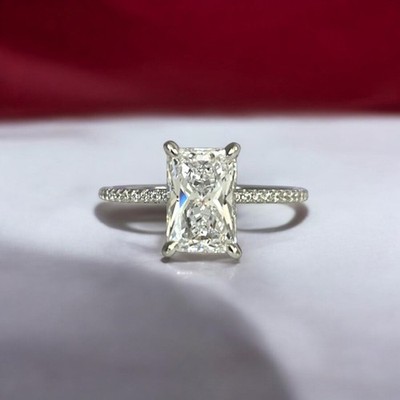 Luxus 1,75 Ct Strahlender Diamant Ring Lab Grown IGI 14k Weißgold CVD E F VVS2