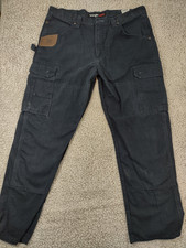 Wrangler Riggs Workwear 36x30 Navy Blue Ripstop Ranger Cargo Pants