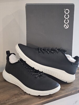 Ecco ATH-1FM  Lace Up Sneakers Black Leather 834964 Mens size 12 -12.5 WORN ONCE
