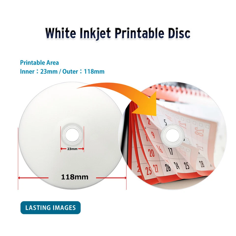 50 OQ 8x 8.5GB DVD+R DL Double Layer White Inkjet HUB Printable OQDPRDL08WIP-H - Image 2 of 4
