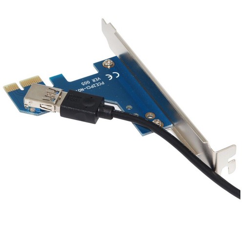 PCI-E Express X1 to Dual PCI Riser Extend Adapter Card With USB 3.0 Cable - Photo 11/12