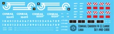 N Scale - Conrail N-11 Transfer Caboose Large Logo Decals