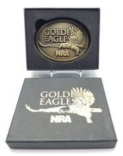 NRA 2013 Golden Eagles Limited Edition Belt Buckle With Box NEW No papers