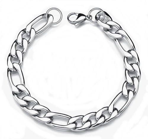 Edelstahl Armbänder Massiv Panzer Figaro Schlangen Königs-Armband Herren Damen - Bild 16 von 40