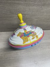 VINTAGE German METAL TIN SPINNING TOP TOY CAROUSEL LORENZ BOLZ